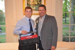 Co-Op Greg Yazidjian of St. George's Technical High School accepts his ABC Delaware Student Award from Nickle President/CEO Steve Dignan.