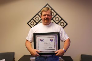 Nickle Safety Director Mike Anderson accepted the ABC Diamond STEP award.