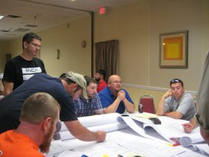 Nickle employees participating in a pre-planning workshop